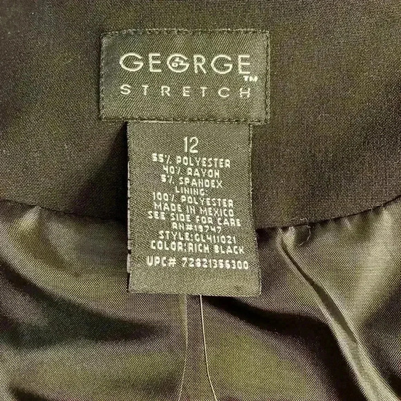 George Stretch NWT Women’s 12 Black Full Zip Up Blazer - Picture 7 of 9